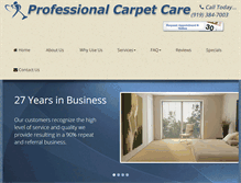 Tablet Screenshot of professional-carpetcare.com